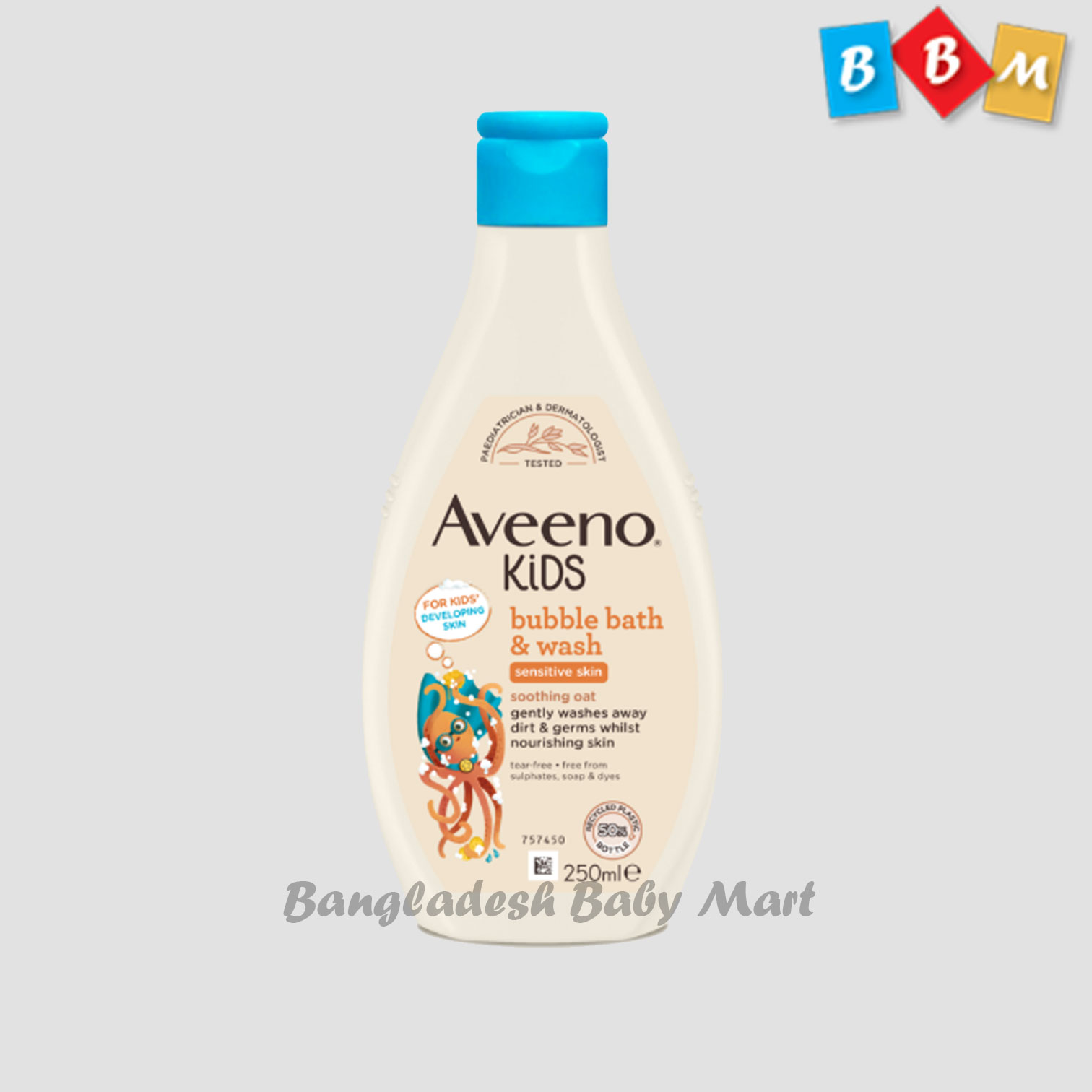 AVEENO® KIDS BUBBLE BATH & WASH, 250ML