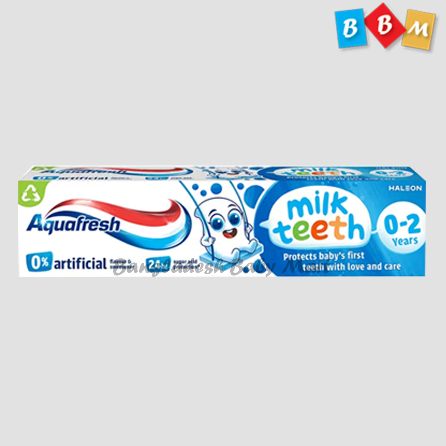 Aquafresh Kids Fluoride Toothpaste, Milk Teeth Toothpaste, For Ages 0-2, 50ml
