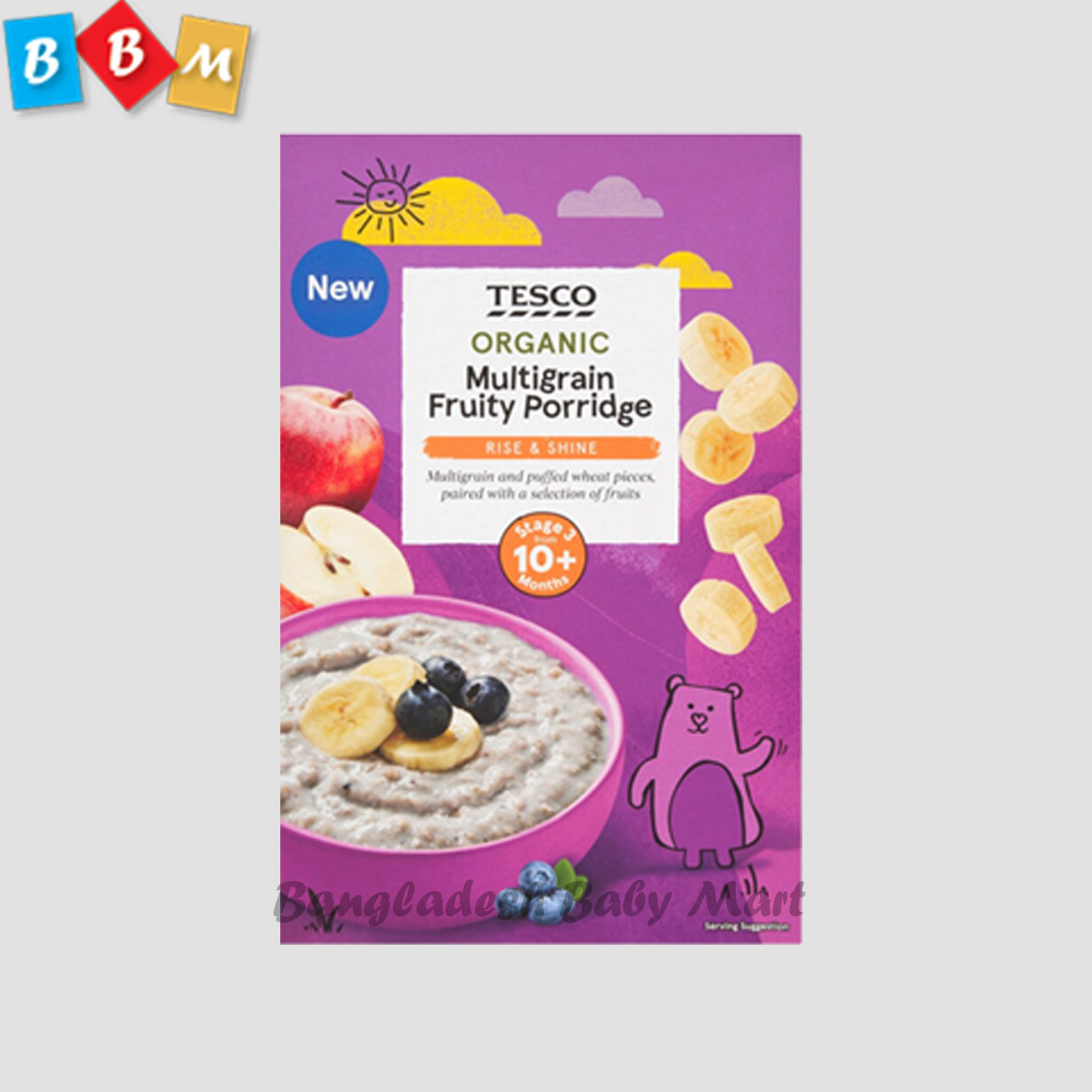 Tesco Organic Multigrain Fruity Porridge 200g